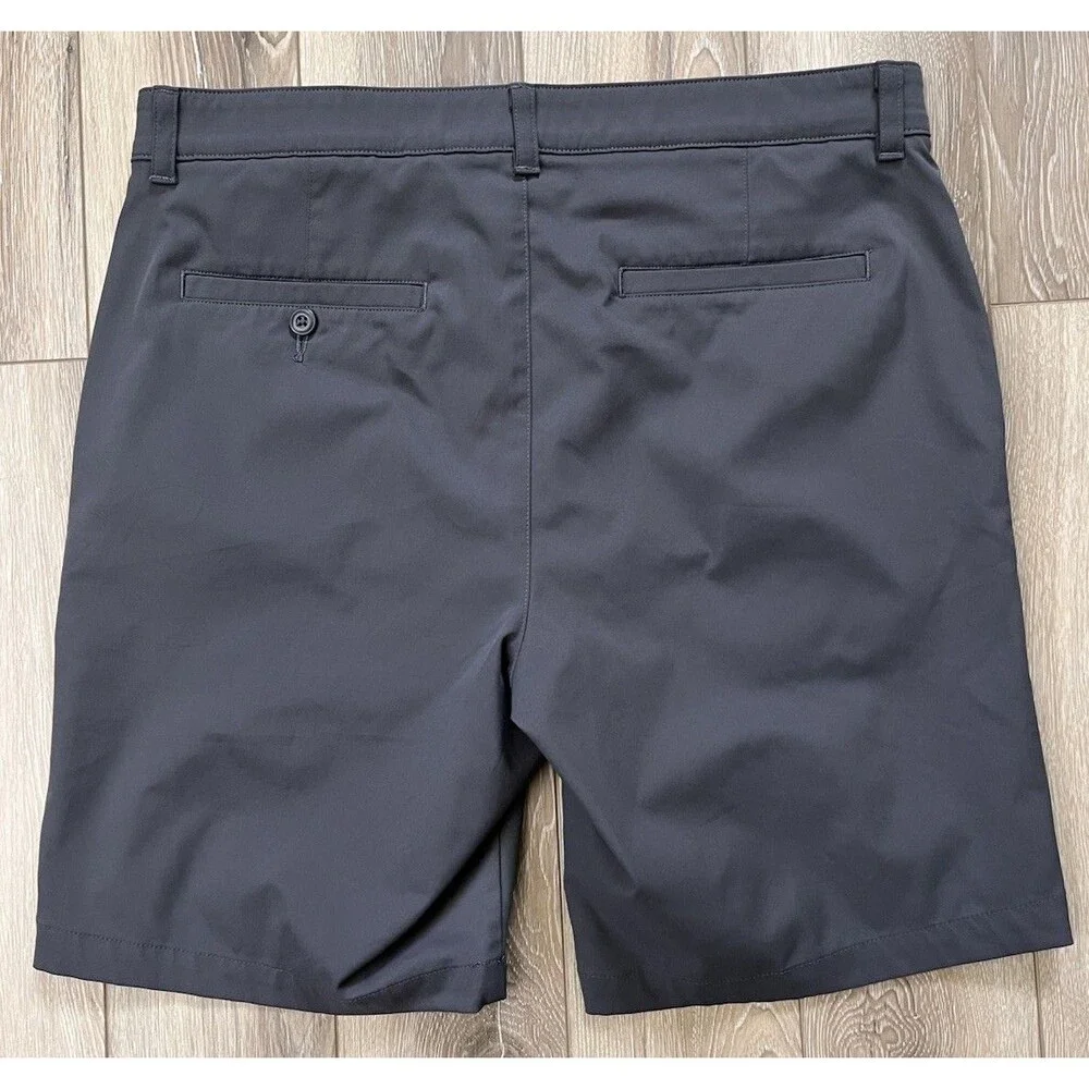 Ben Hogan Gray Chino Performance Golf Shorts Mens Sz 34” x 8” Stretch Pockets